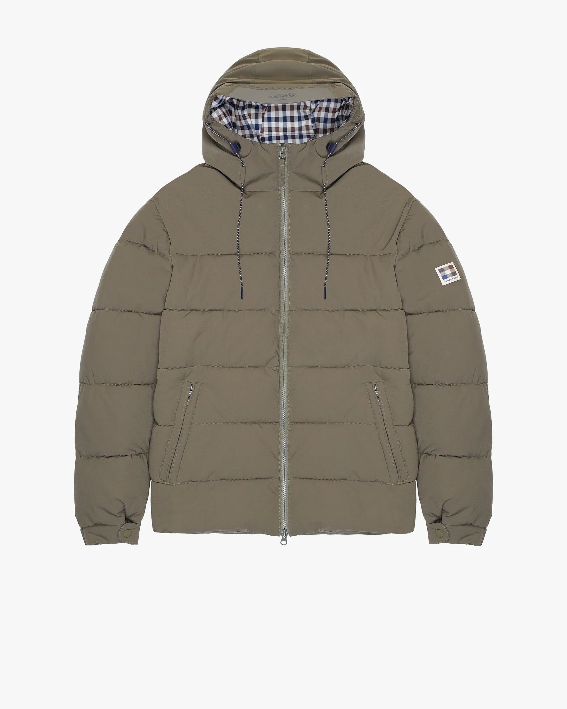 Piumino Verde Militare con Cappuccio - Aquascutum Active