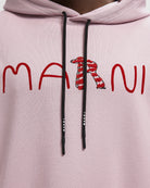 Felpa rosa con cappuccio e logo rosso - YES SHOPFelpeMARNIFUMU0137PSUSCY85-IT 429208214652771