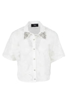 Camicia Freer azzurra con merletto e applicazioni - YES SHOPCamicieTPNFREER-CAMICIA-XXS7012456742771