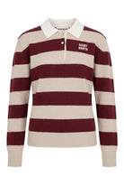 Polo Hadidy a righe bordeaux e panna - YES SHOPPoloMC2 SAINT BARTHHAD001/03923M-6