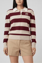 Polo Hadidy a righe bordeaux e panna - YES SHOPPoloMC2 SAINT BARTHHAD001/03923M-6