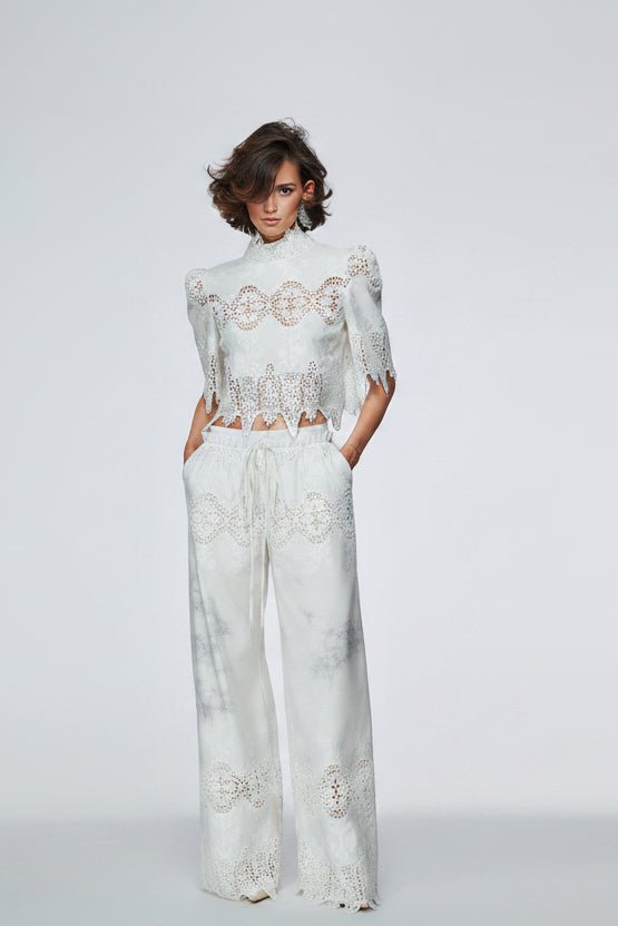 Blusa Hobson bianca con pizzo - YES SHOPBluseTPNHOBSON/BLUSA-XXS8475549676771
