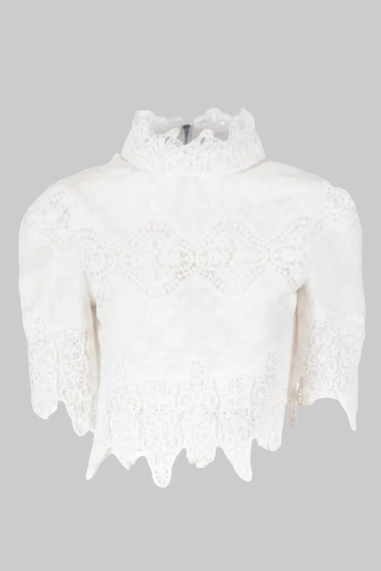 Blusa Hobson bianca con pizzo - YES SHOPBluseTPNHOBSON/BLUSA-XXS8475549676771