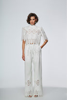 Pantalone Hobson bianco con pizzo - YES SHOPPantaloniTPNHOBSON/PANT-XXS5675549676771