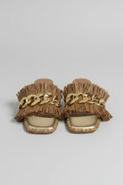 Ciabatta Donata in raffia marrone con fascia frange e anelli - YES SHOPSandaliDE SIENA183-23/DS478/DONATA-IT 363230575068771