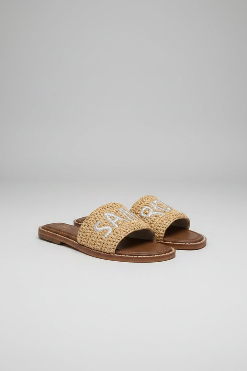 Ciabatte Saint Tropez in raffia beige naturale - YES SHOPSandaliDE SIENA126-25/S_TROPEZ-IT 361420575068771