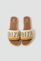 Ciabatta Ibiza in raffia bianca e oro - YES SHOPSandaliDE SIENA82-25/IBIZA-IT 363522675068771