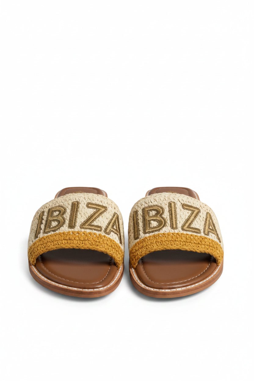 Ciabatta Ibiza in raffia bianca e oro - YES SHOPSandaliDE SIENA82-25/IBIZA-IT 363522675068771