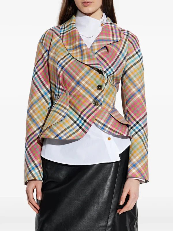 Giacca Stormy Heater Check multicolor - YES SHOPGiaccheVIVIENNE WESTWOOD1401007S-W01CD-IT 346155549676771