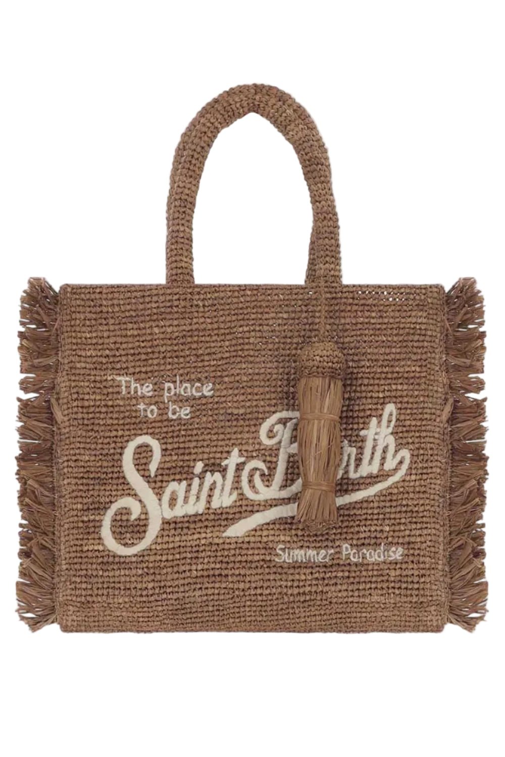 Borsa Colette in raffia scura con frange e nappina - YES SHOPBorse crossbodyMC2 SAINT BARTHCOL0026/00452L-Taglia unica9768349676771