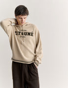 Maglia in lana beige con cappuccio e logo - YES SHOPMaglioniMAISON KITSUNEMRMKJ08KT 1171-31759855091971