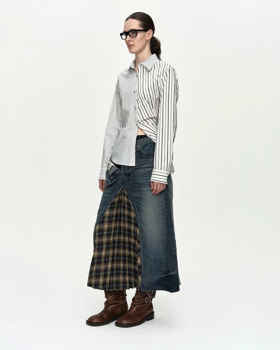 Camicia twist bianca a righe - YES SHOPca,ADSB ANDERSSON BELLATB1463W-XXS
