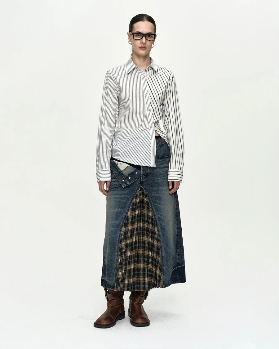 Camicia twist bianca a righe - YES SHOPca,ADSB ANDERSSON BELLATB1463W-XXS