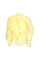 Camicia Olmedo gialla con balze e applicazioni - YES SHOPCamicieODI' ODI'OLMEDO-XXS7432456742771