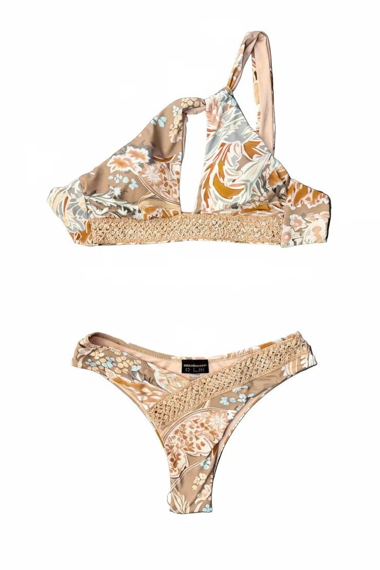 Bikini top asimmetrico e slip medio con passamaneria corda e fantasia floreale - YES SHOPCostumi da bagnoMISS BIKINIV6014S-XXS7376000943771