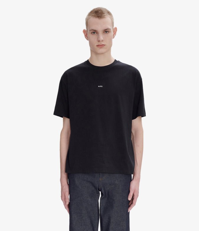 T-shirt boxy fit nera con micro logo - YES SHOPT-shirtA.P.C.COHBW-H26386-XXS8904438141771