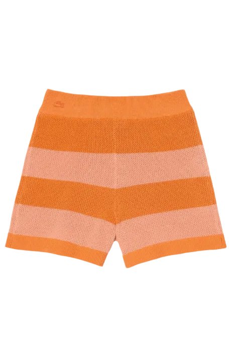 Shorts arancio in maglia a righe rosa - YES SHOPShortsLACOSTEGF9891/00/4IM-IT 34