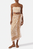 Pareo in seta voile safari skin beige - YES SHOPBeachwearMC2 SAINT BARTHTAIT001/09738L-Taglia unica