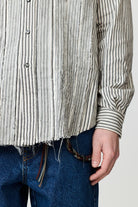 Camicia sfrangiata a righe bianca e nera - YES SHOPCamicieDANILO PAURA16DP20030000020-XXS9633164952971