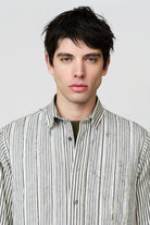 Camicia sfrangiata a righe bianca e nera - YES SHOPCamicieDANILO PAURA16DP20030000020-XXS9633164952971