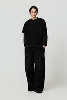 T-shirt Zeno nera con manica doppiata e stampa sul retro - YES SHOPT-shirtDANILO PAURA16DP1009030001-XXS