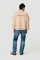 T-shirt Zeno nude con manica doppiata e stampa sul retro - YES SHOPT-shirtDANILO PAURA16DP1009030064-XXS