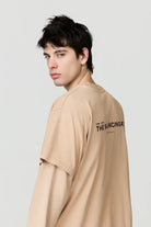 T-shirt Zeno nude con manica doppiata e stampa sul retro - YES SHOPT-shirtDANILO PAURA16DP1009030064-XXS
