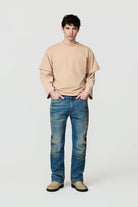 T-shirt Zeno nude con manica doppiata e stampa sul retro - YES SHOPT-shirtDANILO PAURA16DP1009030064-XXS