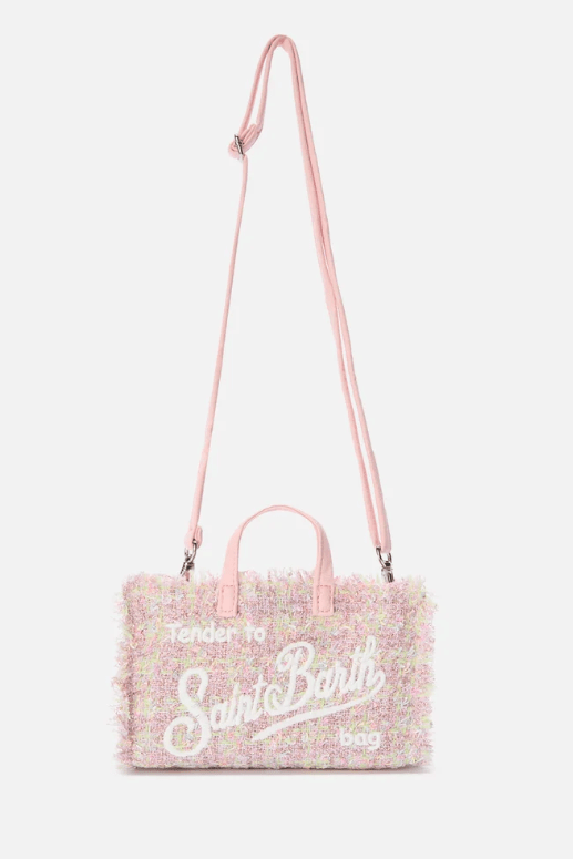 Phone bag in tweed filato lurex rosa e verde - YES SHOPBorse a tracollaMC2 SAINT BARTHPHONE007/00171-Taglia unica
