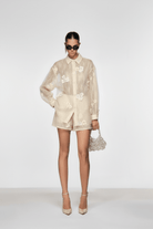 Camicia Pia burro in merletto con applicazioni - YES SHOPCamicieOUI, ODILE!PIA/CAMICIA-XXS