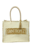 Bosa Saint Tropez panna in juta e perline oro - YES SHOPBorse a spallaDE SIENA2003-24/S_TROPEZ-Taglia unica