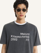 T-shirt grigio effetto sbiadito con logo - YES SHOPT-shirtMAISON KITSUNEPM00124KJ7036-0519-XXS3044208863771