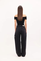 Jeans Poppy nero con tagli alla gamba - YES SHOPJeansICON DENIMPOPPY-W247674044098571