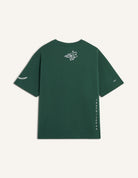 T-shirt verde oversize con stampe art nouveau - YES SHOPT-shirtMAISON KITSUNEQM00107KJ0119-XXS3141108863771