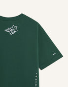 T-shirt verde oversize con stampe art nouveau - YES SHOPT-shirtMAISON KITSUNEQM00107KJ0119-XXS3141108863771