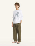 Felpa bianca con stampa francobolli - YES SHOPFelpeMAISON KITSUNEQM00303KM0340-P100-XXS5011108863771