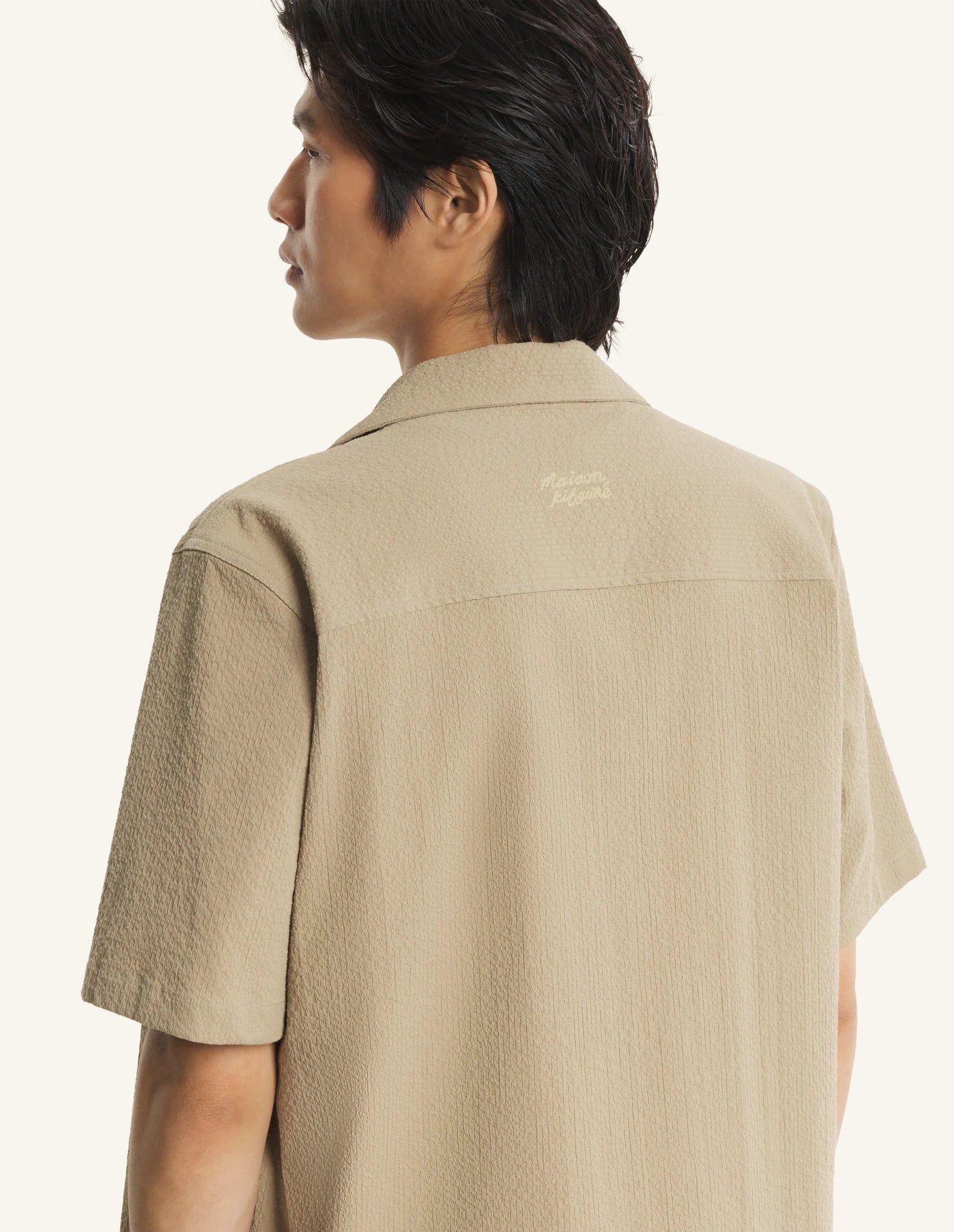 Camicia beige in seersucker - YES SHOPCamicieMAISON KITSUNEQM00407WC5082-XXS1140031776771