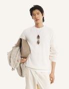Maglione ecru in cotone a maglia aperta - YES SHOPMaglioniMAISON KITSUNEQM00807KT1197-0383-XXS1444208863771