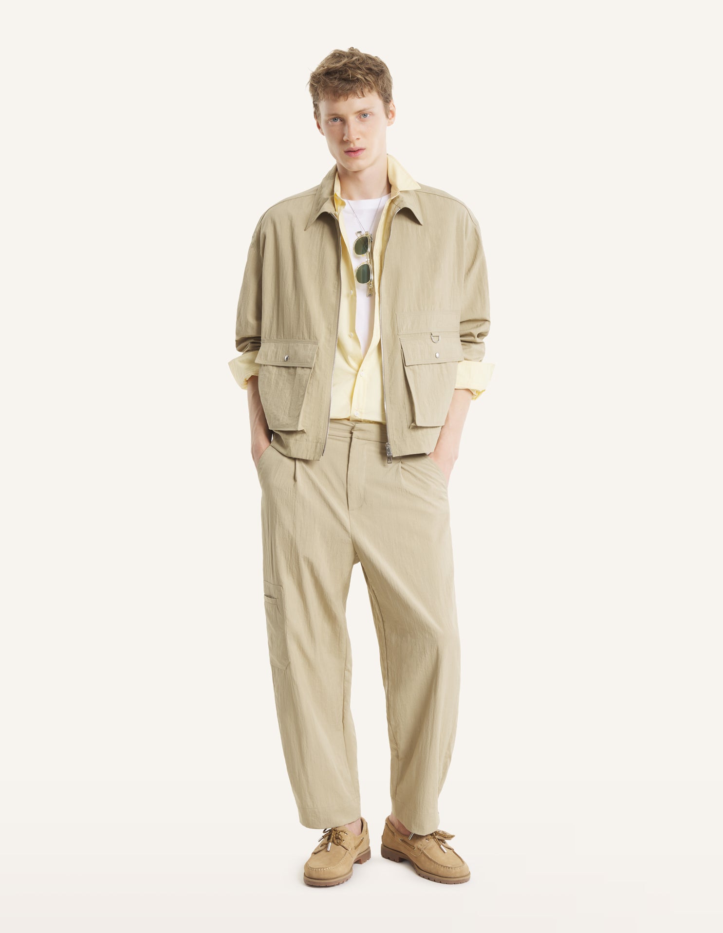 Pantalone beige cargo - YES SHOPPantaloniMAISON KITSUNEQM01106WW9082-0450-IT393411108863771