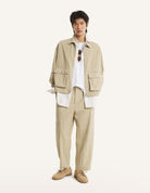 Giubbotto beige con zip e tasconi - YES SHOPGiubbottiMAISON KITSUNEQM02102WW9082-0450-XXS5211108863771