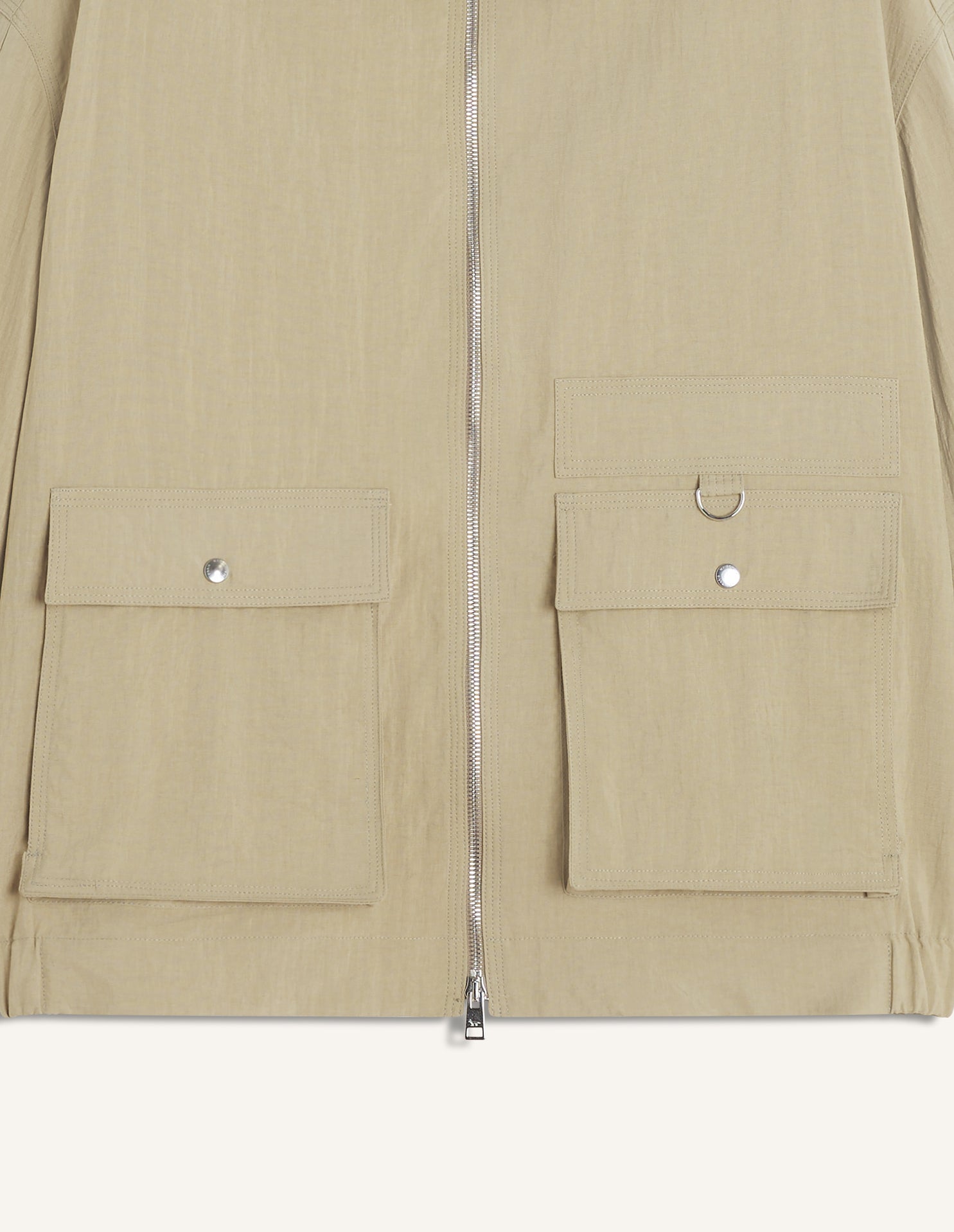 Giubbotto beige con zip e tasconi - YES SHOPGiubbottiMAISON KITSUNEQM02102WW9082-0450-XXS5211108863771