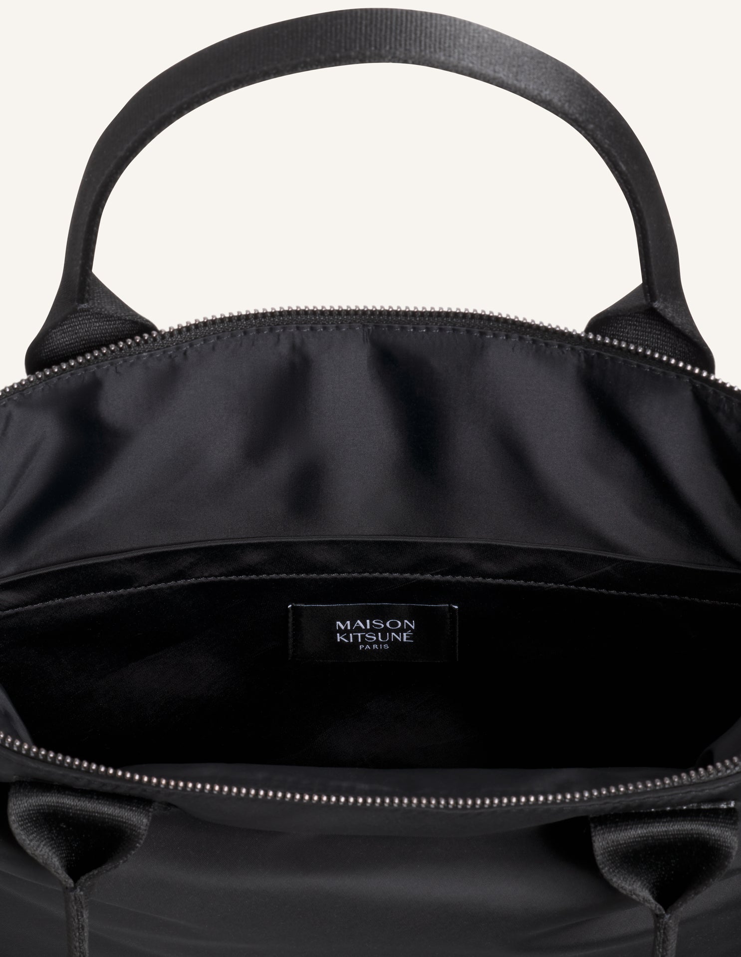 Borsa tote in nylon nera - YES SHOPBorse a spallaMAISON KITSUNEQU05112WB0043-P199-Taglia unica1731108863771