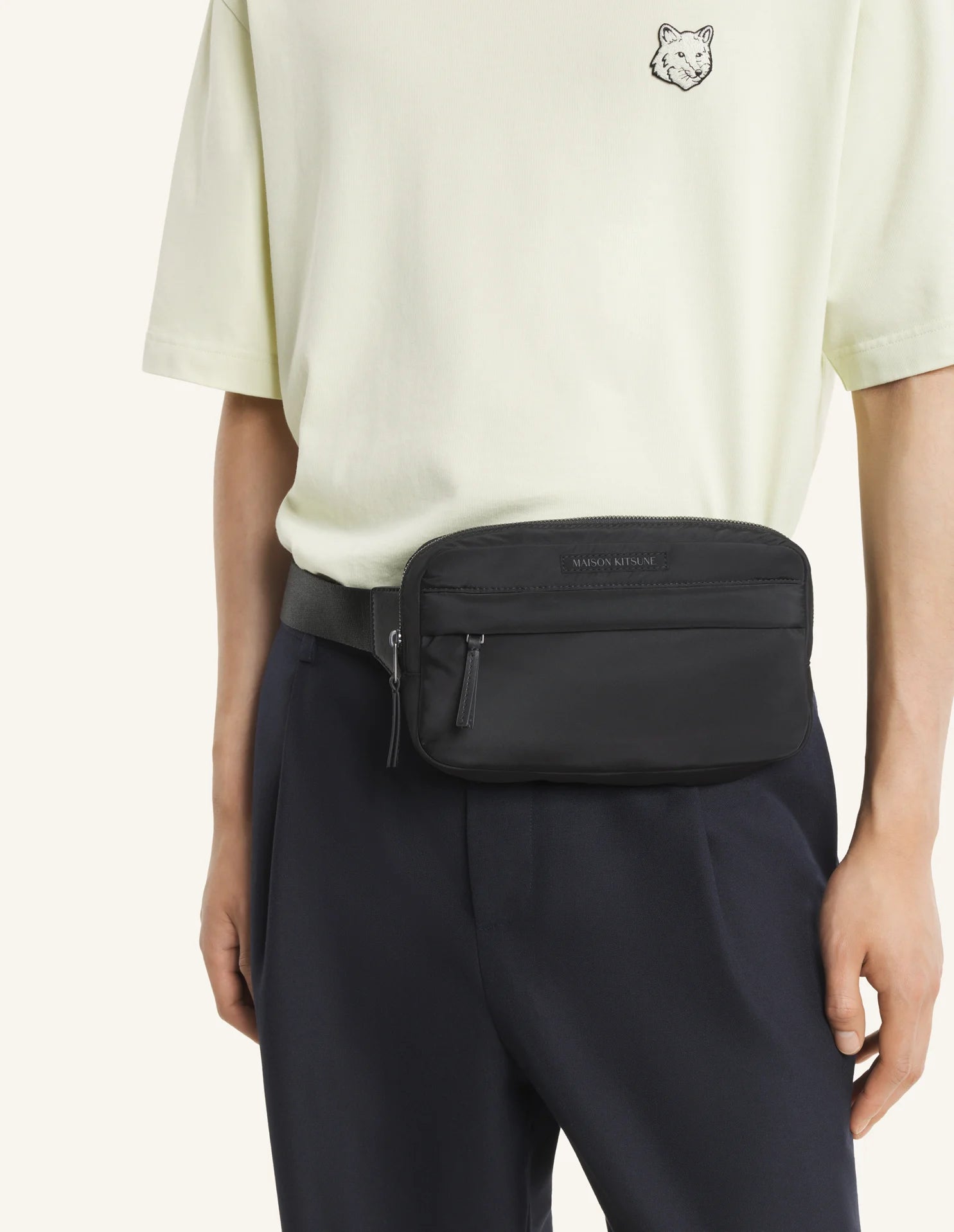Marsupio nero in nylon - YES SHOPMarsupiMAISON KITSUNEQU05113WB0043-P199-Taglia unica9531108863771