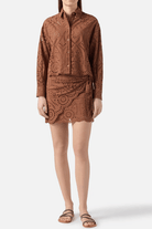 Camicia Oriane choco in pizzo sangallo - YES SHOPCamicieMC2 SAINT BARTHONE0001/01005L-XXS9425556742771