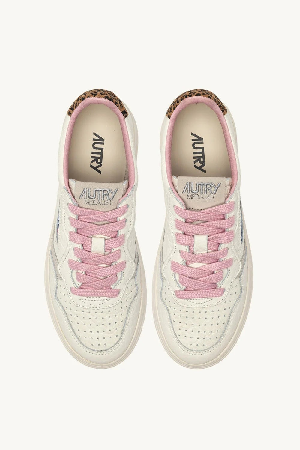 Sneakers medialist low in pelle rosa, sand e leopard - YES SHOPScarpe sportiveAUTRYAULW-NZ01-IT 36