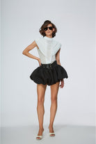 Blusa Stirling bianca con frange frontali - YES SHOPBluseTPNSTIRLING-XXS