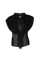 Blusa Stirling nera con frange frontali - YES SHOPBluseTPNSTIRLING-XXS