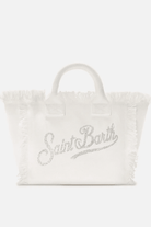 Borsa Colette in canvas di cotone bianca con logo strass - YES SHOPBorse crossbodyMC2 SAINT BARTHCOL0001/02571L-Taglia unica5035104964771