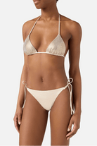 Bikini Maleah champagne top a triangolo full strass e slip brasile regolabile - YES SHOPCostumi da bagnoMC2 SAINT BARTHMALE002/00237L-XXS
