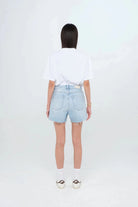 Shorts Tam X in denim chiaro con strappi - YES SHOPShortsICON DENIMTAMX-W24